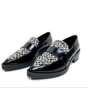 Zara Black and White Loafers 38 EU. 7.5 US
